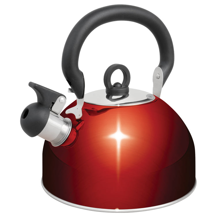 Campfire 4L Stainless Steel Whistling Kettle - Red