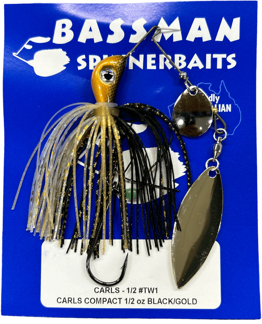BASSMAN CARLS COMPACT SPINNERBAIT LURE 1/2oz