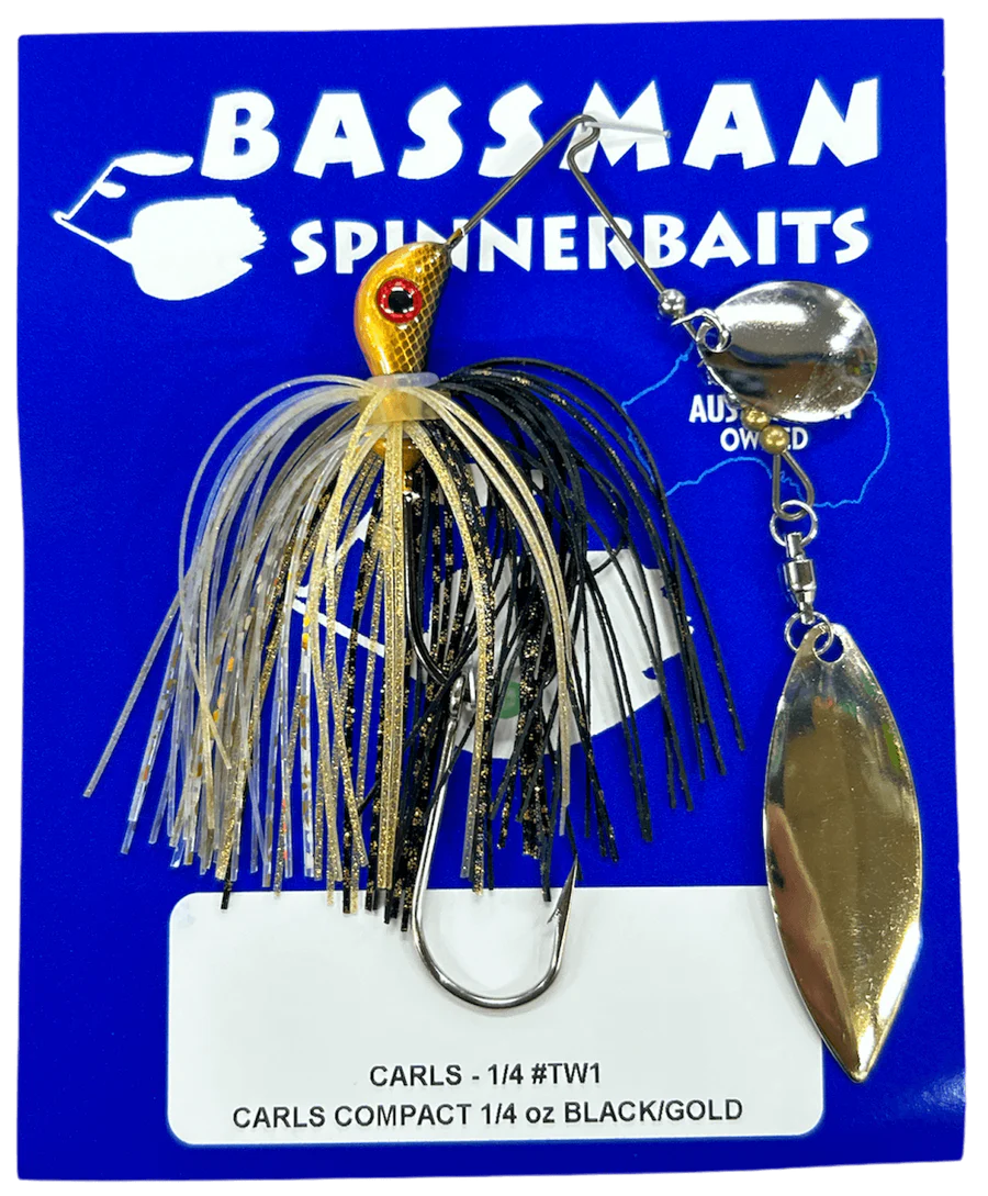 BASSMAN CARLS COMPACT SPINNERBAIT LURE 1/4oz