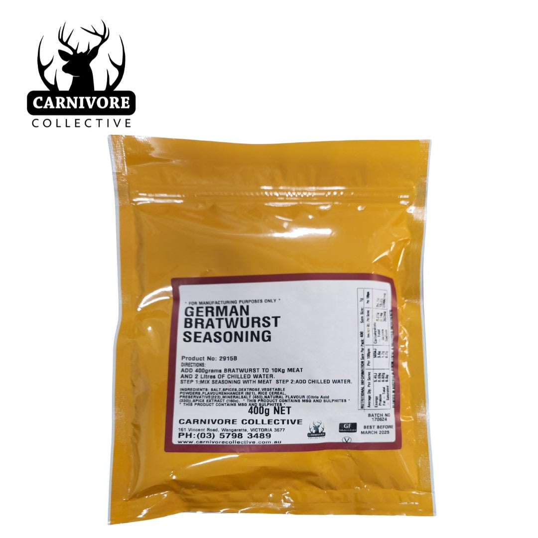 Carnivore Collective German Bratwurst Sausage Seasoning 400g - Fraser Coast Outdoors