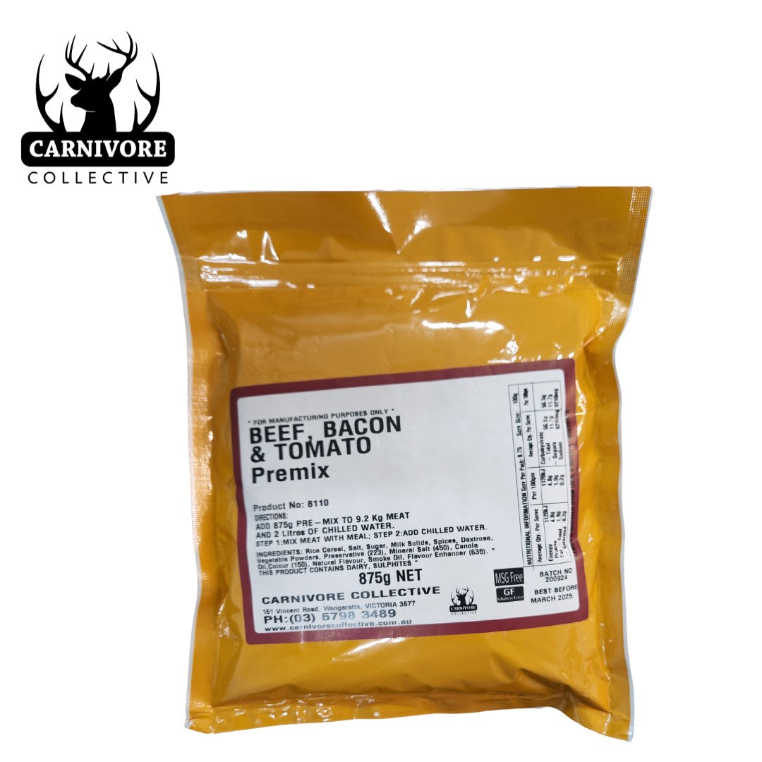 Carnivore Collective Beef, Bacon and Tomato Sausage Seasoning 875gms - Fraser Coast Outdoors