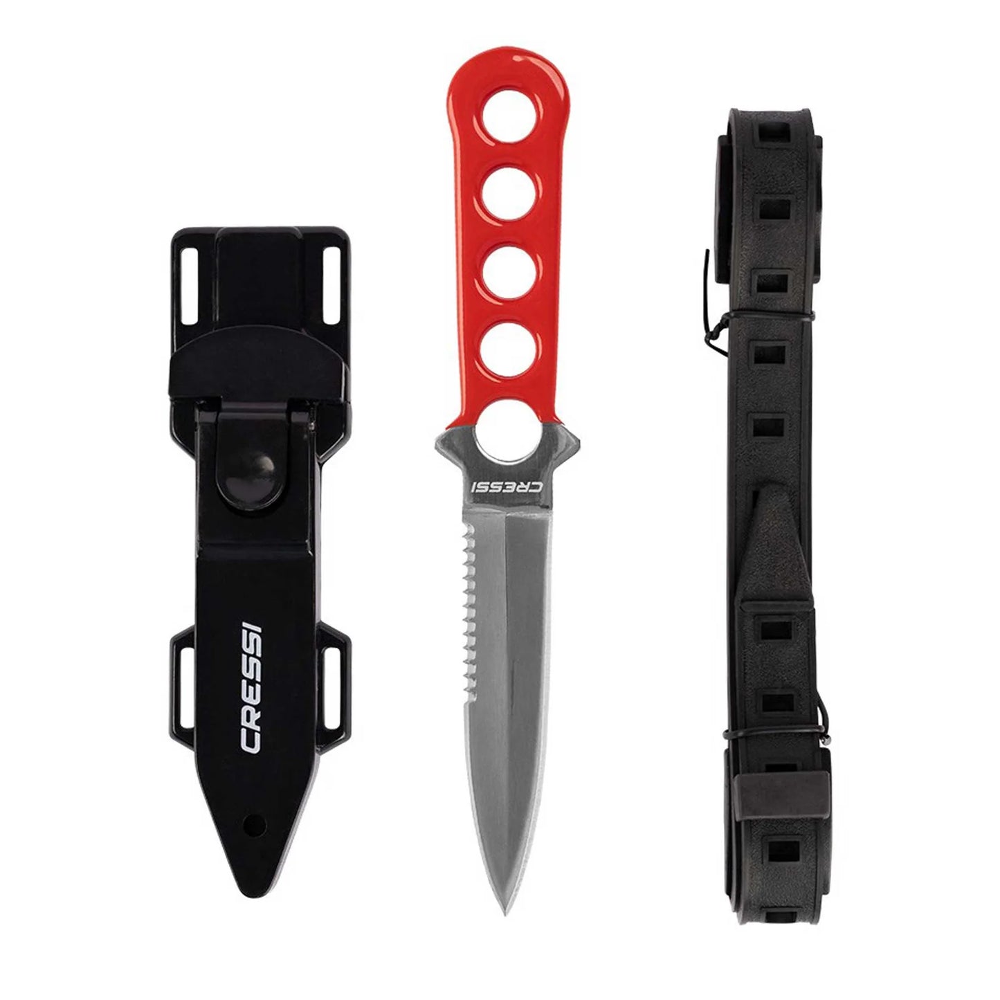 Cressi Taipan Dive Knife Red