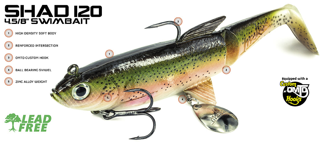 Molix Shad 120mm 35g Soft Plastic Swimbait Lure - Fraser Coast Outdoors