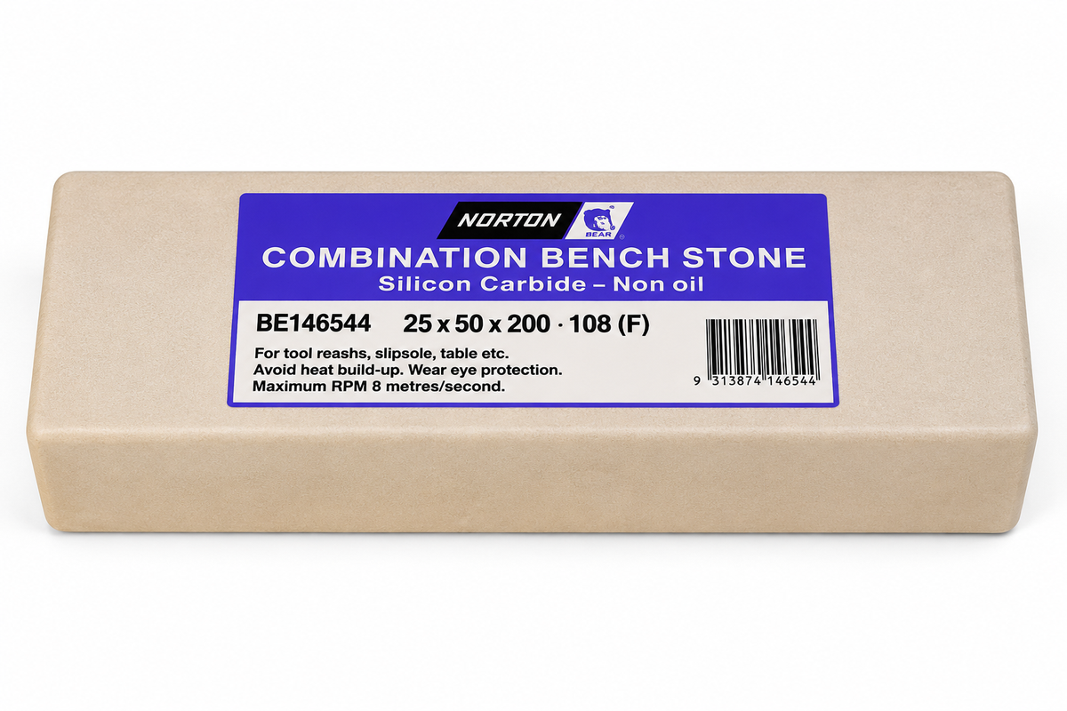 NORTON / BEAR 108 Silicon Carbide 8" x 2" (200 x 50mm) NON-Oil Filled Combination Stone - Fraser Coast Outdoors
