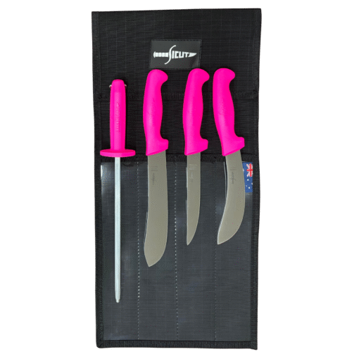 SICUT 4 Piece Butchers Knife Package