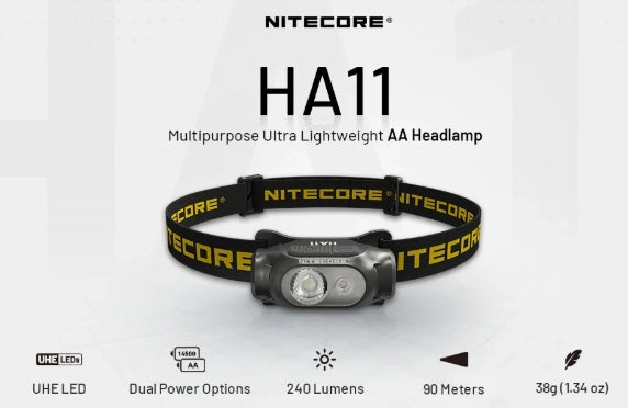UHE Headlamp With Dual Beam, AA Powered, 240 Lumens - Fraser Coast Outdoors