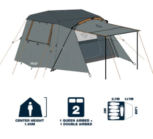 Oztrail Fast Frame Blockout Lumos 6P Tent - Fraser Coast Outdoors