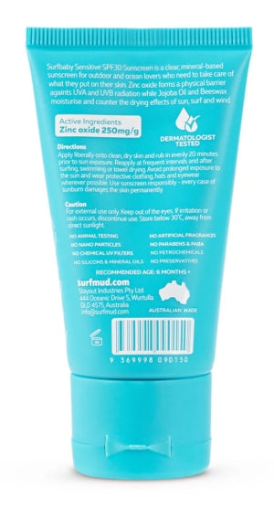 Surf Mud Surfbaby Sensitive 50g Tube - Fraser Coast Outdoors