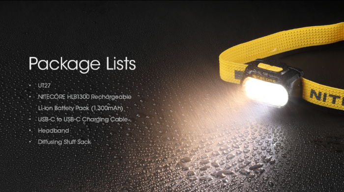 Dual Beam Lightweight Trail Running Headlamp, 800 Lumens, Yellow