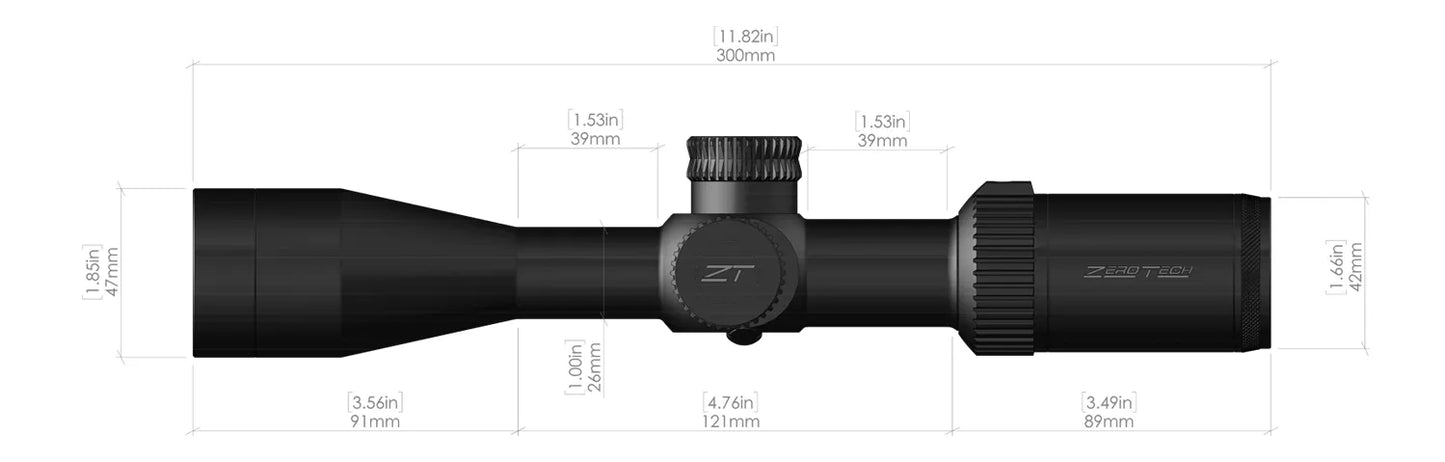 ZeroTech Vengeance 3-12x40mm Zeroplex - Fraser Coast Outdoors