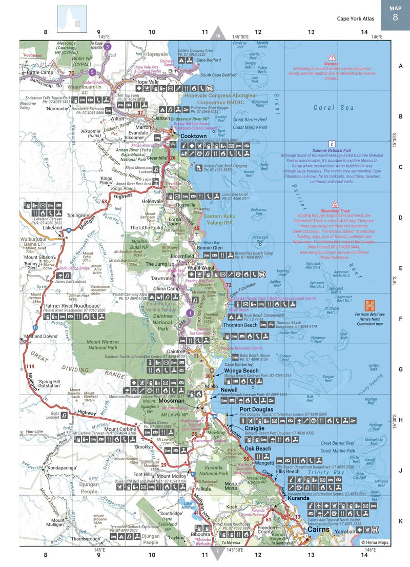 Cape York Map Hema Feat. Old Tele Track - Fraser Coast Outdoors