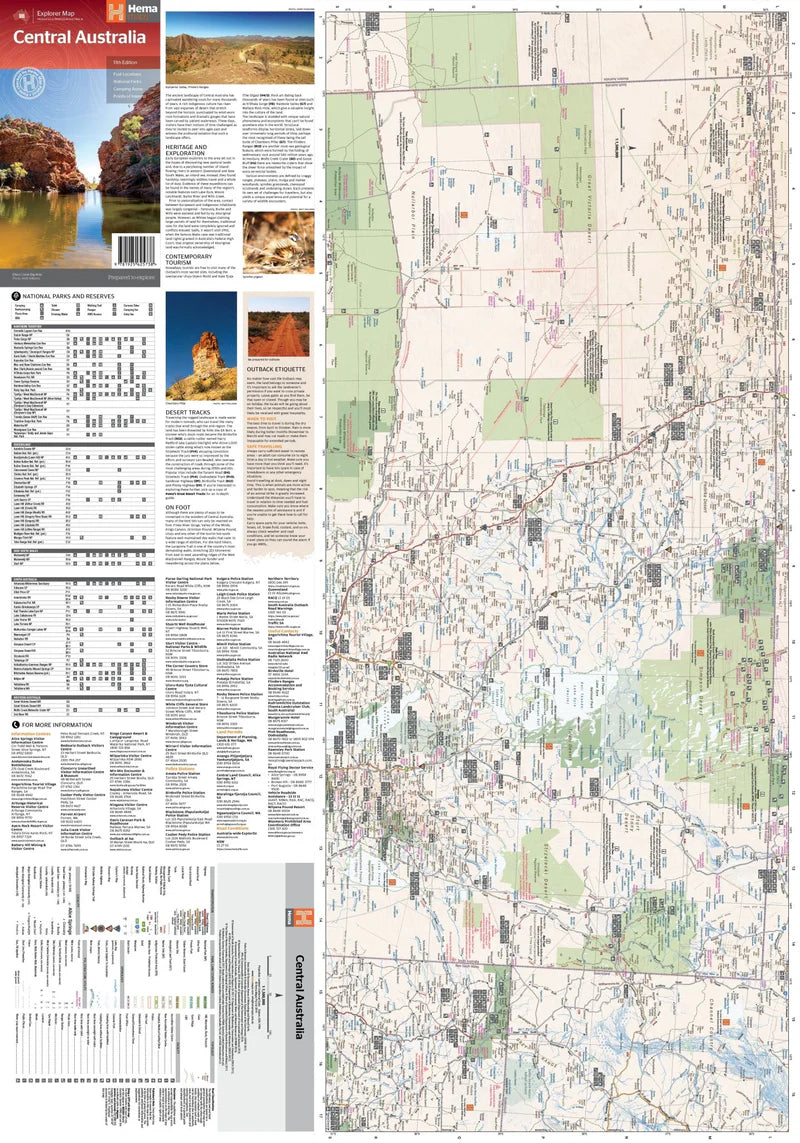 Central Australia Map Hema - Fraser Coast Outdoors