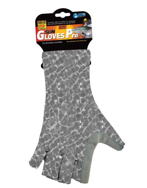 AFN Sun Gloves Pro Water Grey - Fraser Coast Outdoors