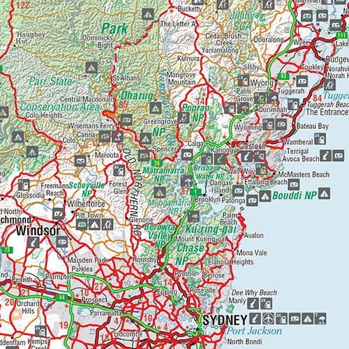 Sydney To Brisbane Map Hema - Fraser Coast Outdoors