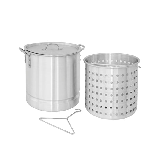 30L Aluminium Stockpot & Basket - Fraser Coast Outdoors