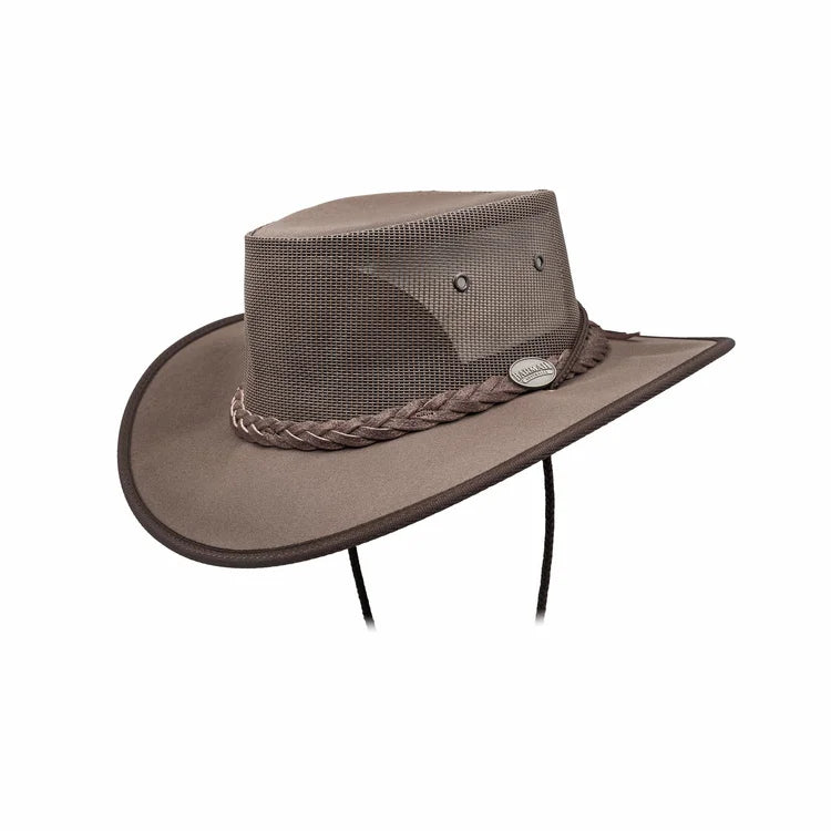 Barmah Canvas Drover Brown