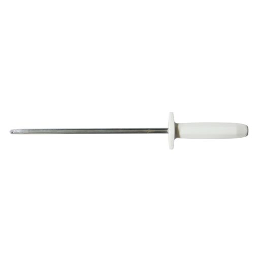 SICUT Sharpening Steel – Medium Cut – 10 Inch Honing Rod – White Handle