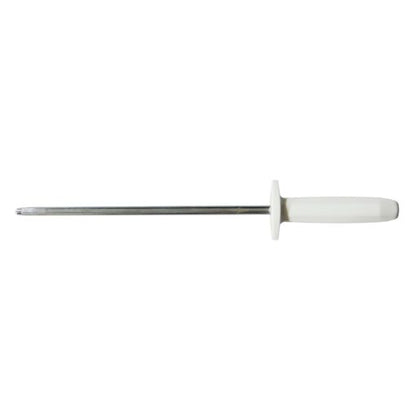 SICUT Sharpening Steel – Medium Cut – 10 Inch Honing Rod – White Handle