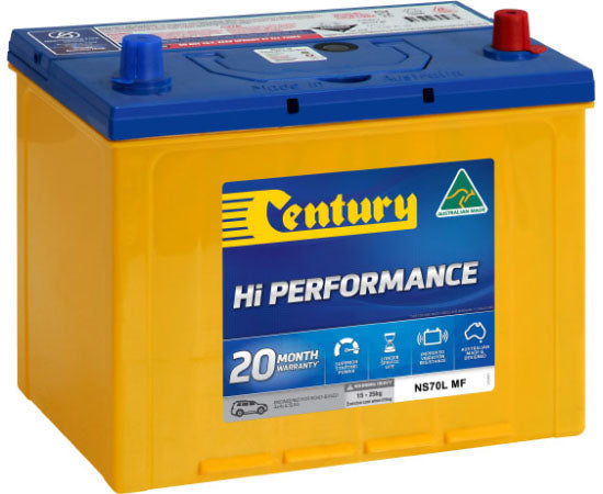 Century Battery Hi Performance NS70L MF 12v 75Ah - Fraser Coast Outdoors