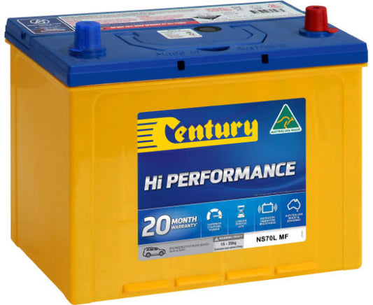 Century Battery Hi Performance NS70L MF 12v 75Ah - Fraser Coast Outdoors