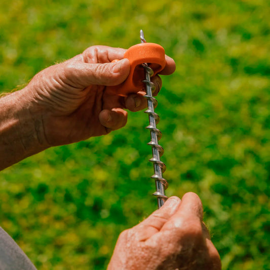 Ground Dogs Screw In Pegs with Hook Collars (1 Each) - Fraser Coast Outdoors