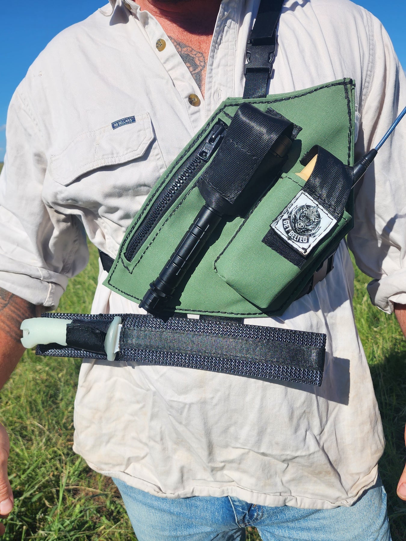Get Belted GPS Chest Holster with Knife Sheath - Fraser Coast Outdoors