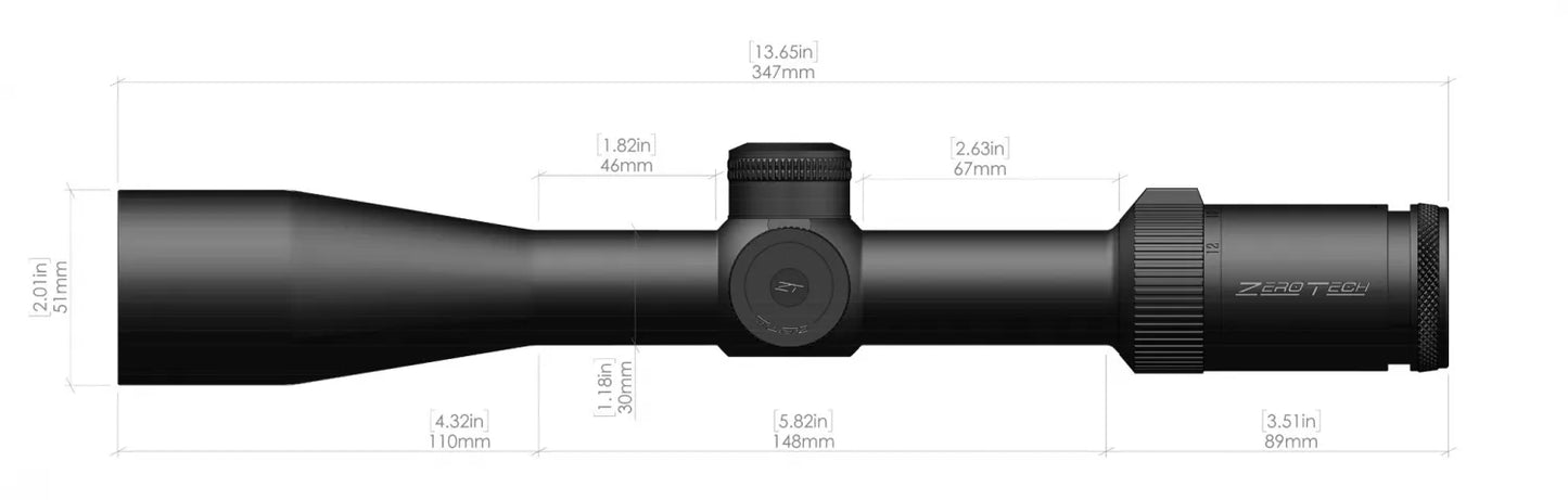 ZeroTech Thrive 3-12x44mm Mildot Riflescope