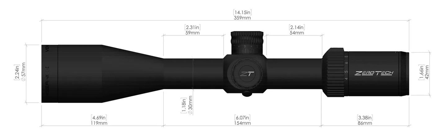 Zero Tech Vengeance4-20x50mm R3 Illuminated Riflescope