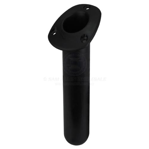 ROD HOLDER NYLON 30° FLUSH MOUNT SQUARE TOP BLACK