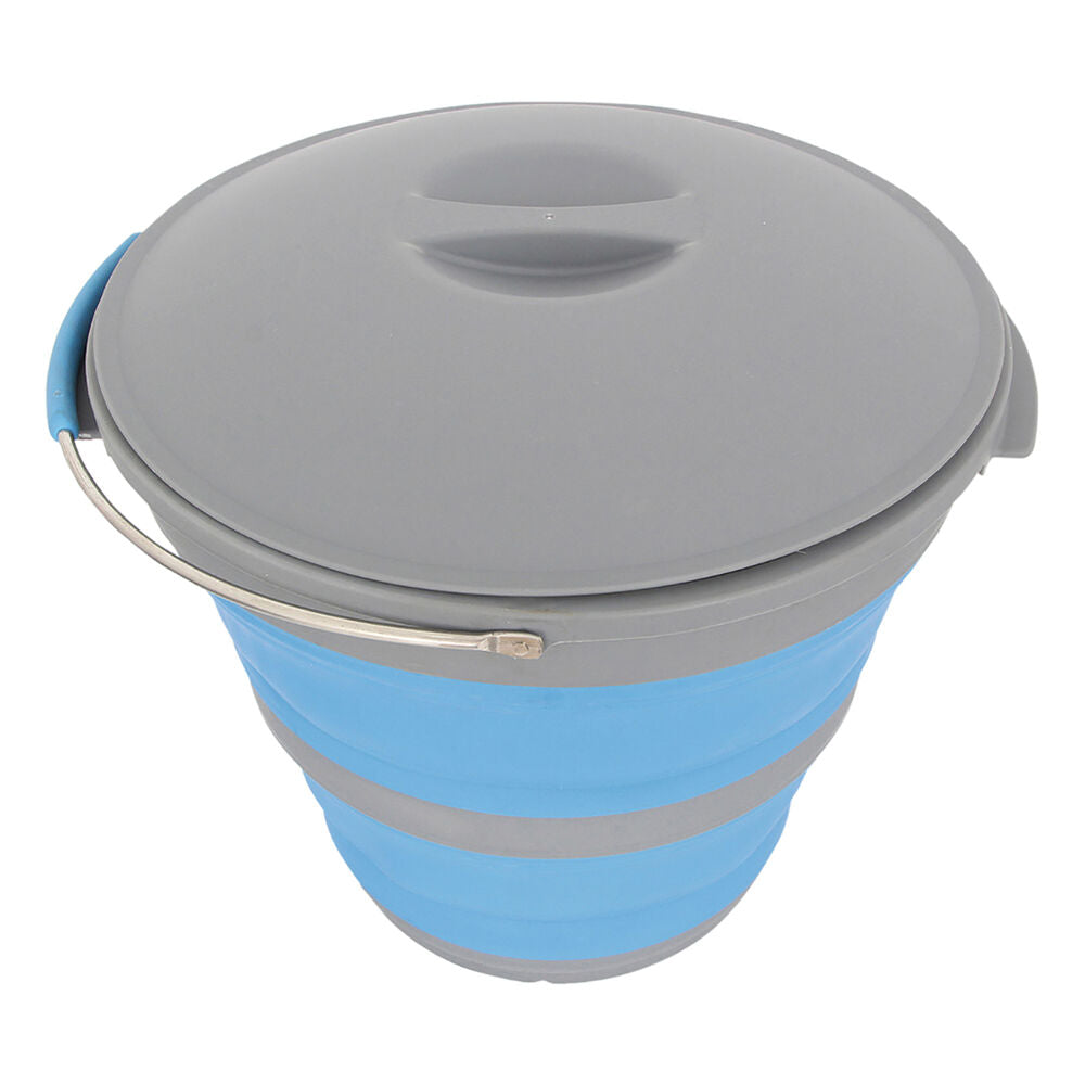 Companion Popup Bucket With Lid 10L Blue