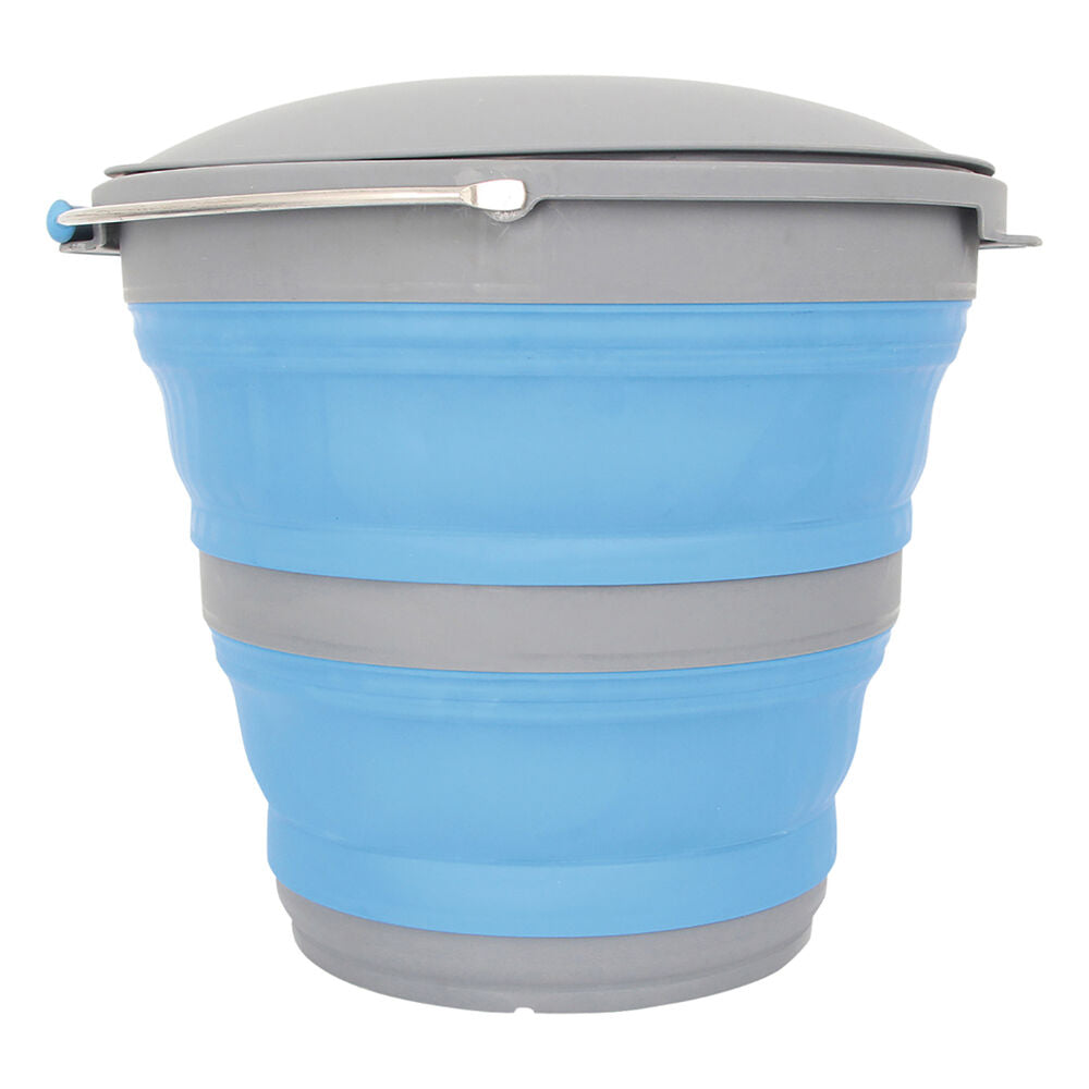 Companion Popup Bucket With Lid 10L Blue