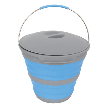 Companion Popup Bucket With Lid 10L Blue