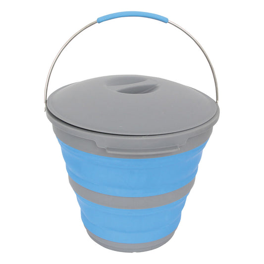 Companion Popup Bucket With Lid 10L Blue
