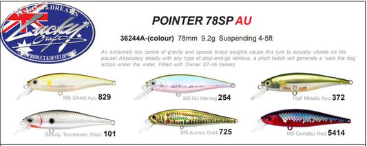 Lucky Craft Pointer 78sp Zebra Gold