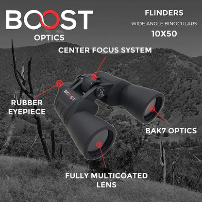 Boost Optics Flinders Binoculars 10x50 - Fraser Coast Outdoors