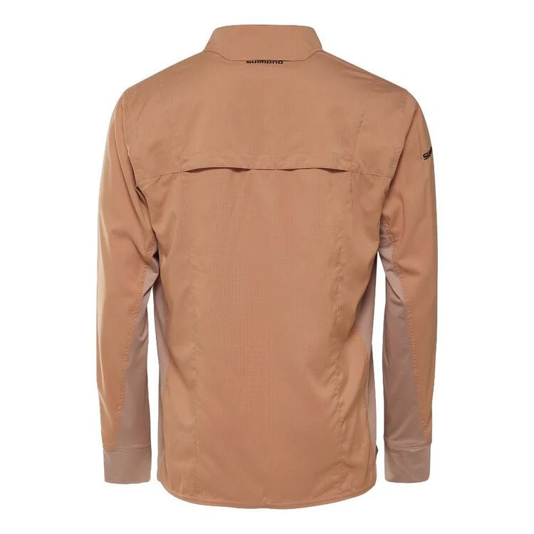 Shimano Pro Stretch Vented Shirt Burnt Orange Mens - Fraser Coast Outdoors