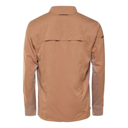 Shimano Pro Stretch Vented Shirt Burnt Orange Mens - Fraser Coast Outdoors