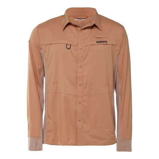 Shimano Pro Stretch Vented Shirt Burnt Orange Mens - Fraser Coast Outdoors