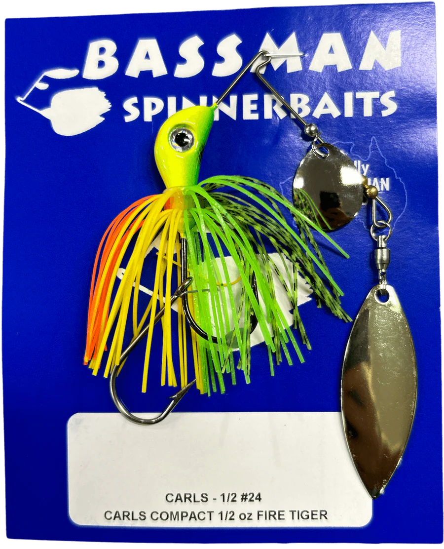 BASSMAN CARLS COMPACT SPINNERBAIT LURE 1/2oz
