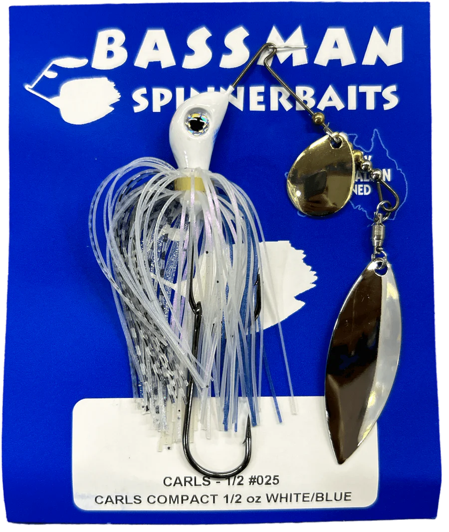 BASSMAN CARLS COMPACT SPINNERBAIT LURE 1/2oz