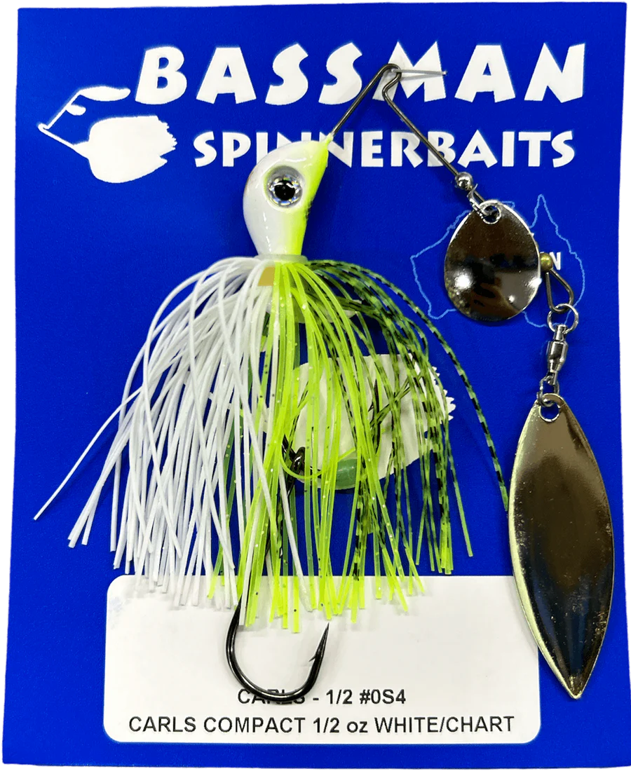 BASSMAN CARLS COMPACT SPINNERBAIT LURE 1/2oz