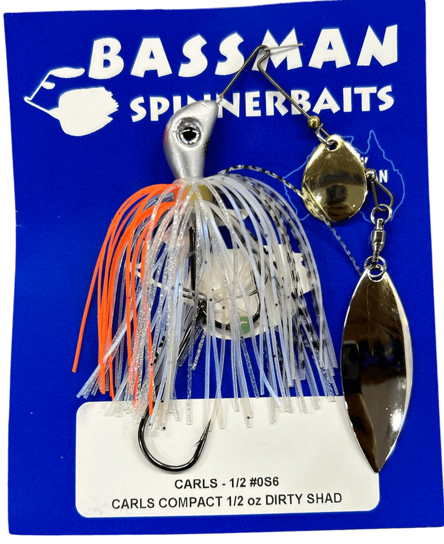 BASSMAN CARLS COMPACT SPINNERBAIT LURE 1/2oz
