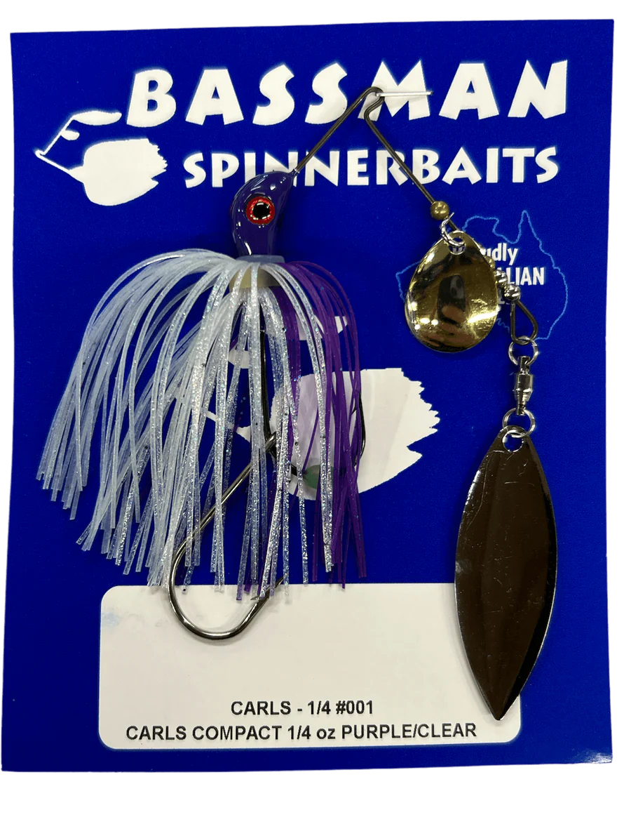 BASSMAN CARLS COMPACT SPINNERBAIT LURE 1/4oz