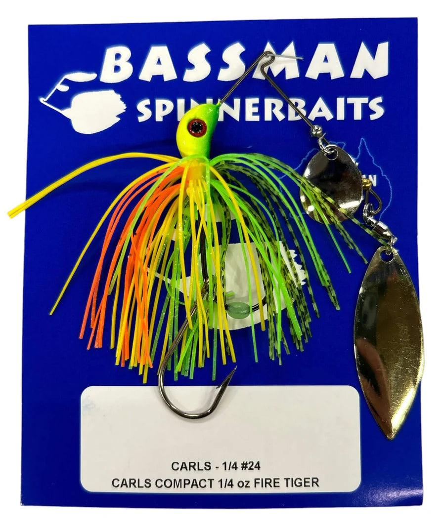 BASSMAN CARLS COMPACT SPINNERBAIT LURE 1/4oz