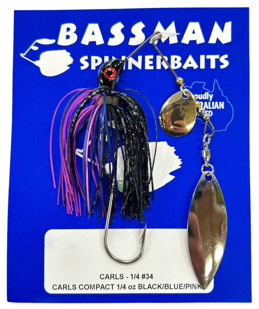 BASSMAN CARLS COMPACT SPINNERBAIT LURE 1/4oz