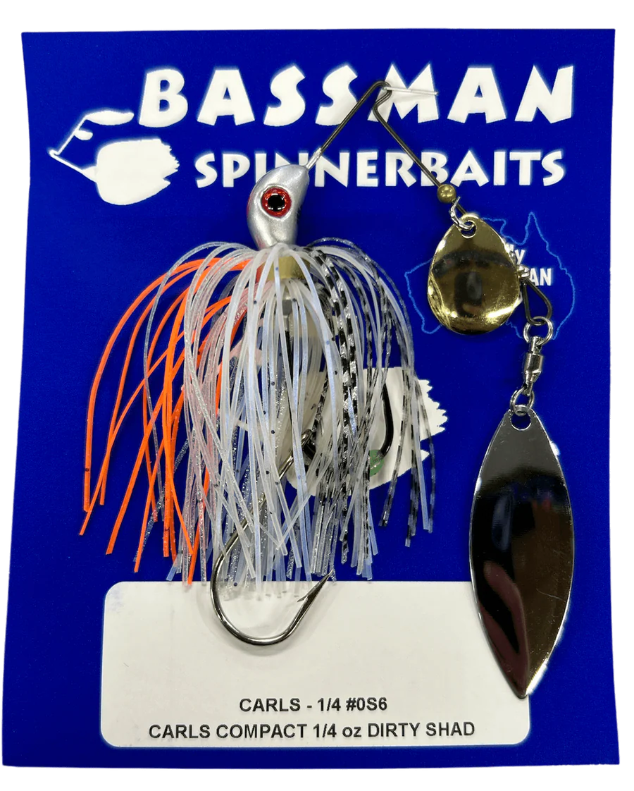 BASSMAN CARLS COMPACT SPINNERBAIT LURE 1/4oz