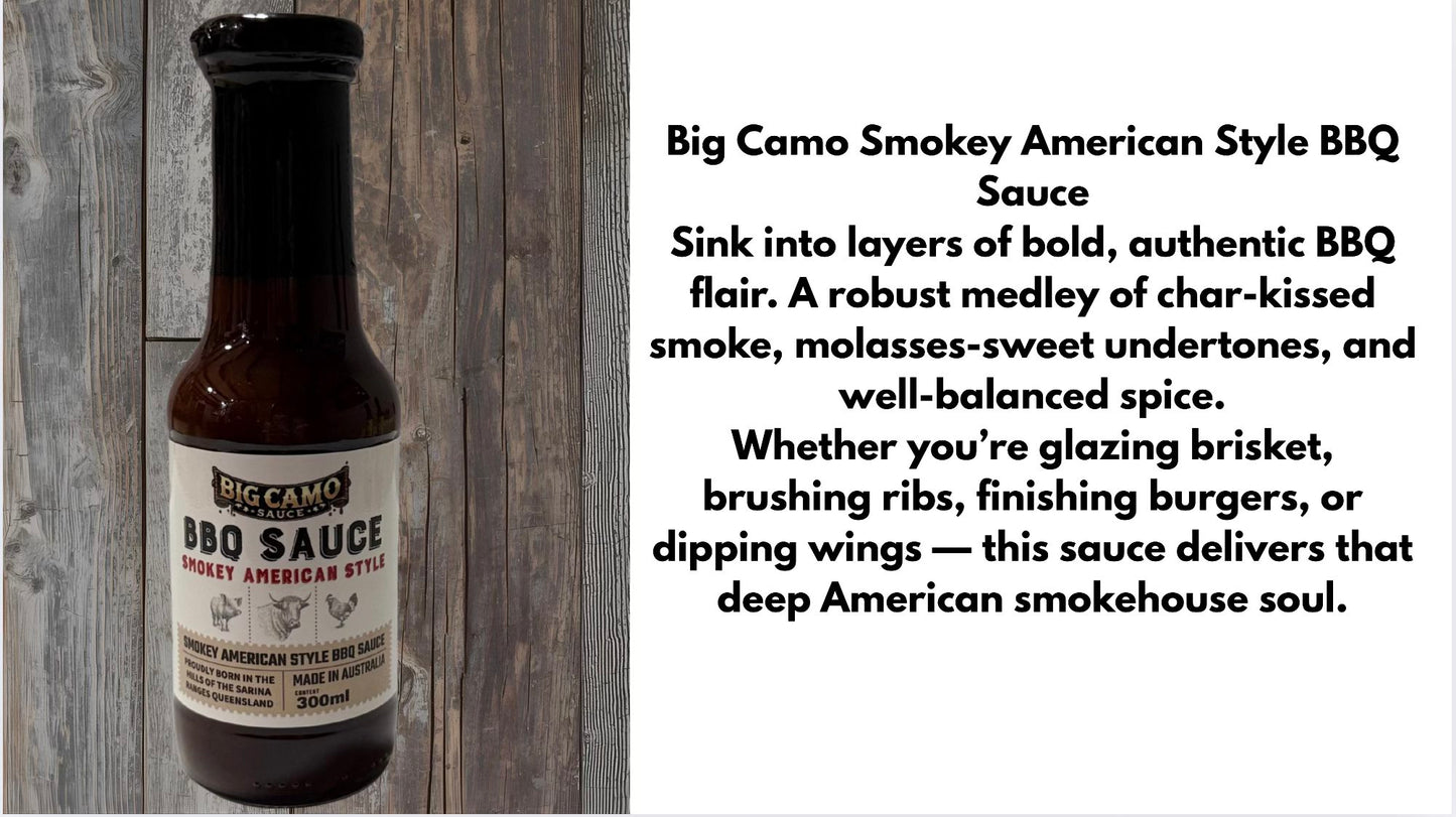 Big Camo Sauce Smokey American BBQ Sauce 300ml