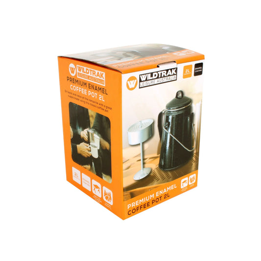 Wildtrak 2L Premium Enamel Percolator Coffee Pot