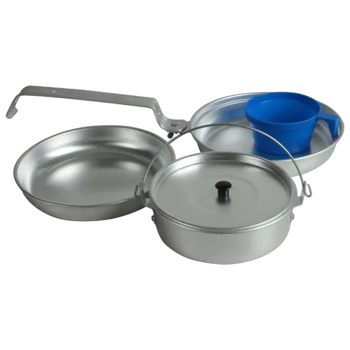 Wildtrak Hiker 1P Essential Mess Kit Aluminium 4 piece Set