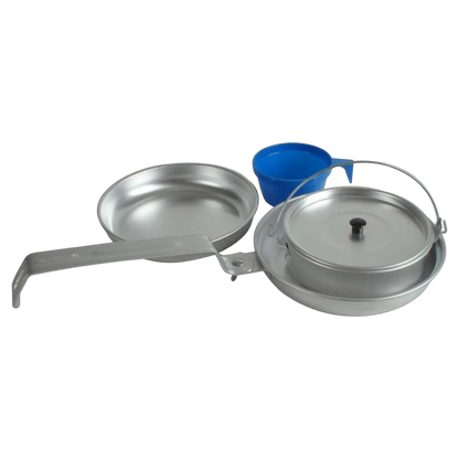 Wildtrak Hiker 1P Essential Mess Kit Aluminium 4 piece Set